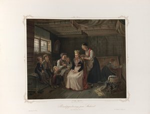 ティデマンド、アドルフによる本「ノルウェーの公共生活の写真」から抜粋し、Chr。Tønsbergによって発行されたイラスト（Christiania、1858） 作： Adolph Tidemand